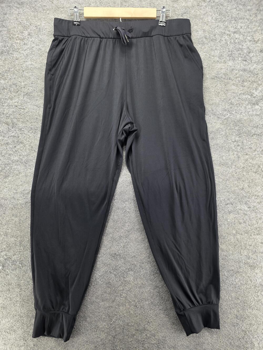 Sage Collective Pants Womens L/G Black Jogger Elastic Waist Pockets 30 Inseam